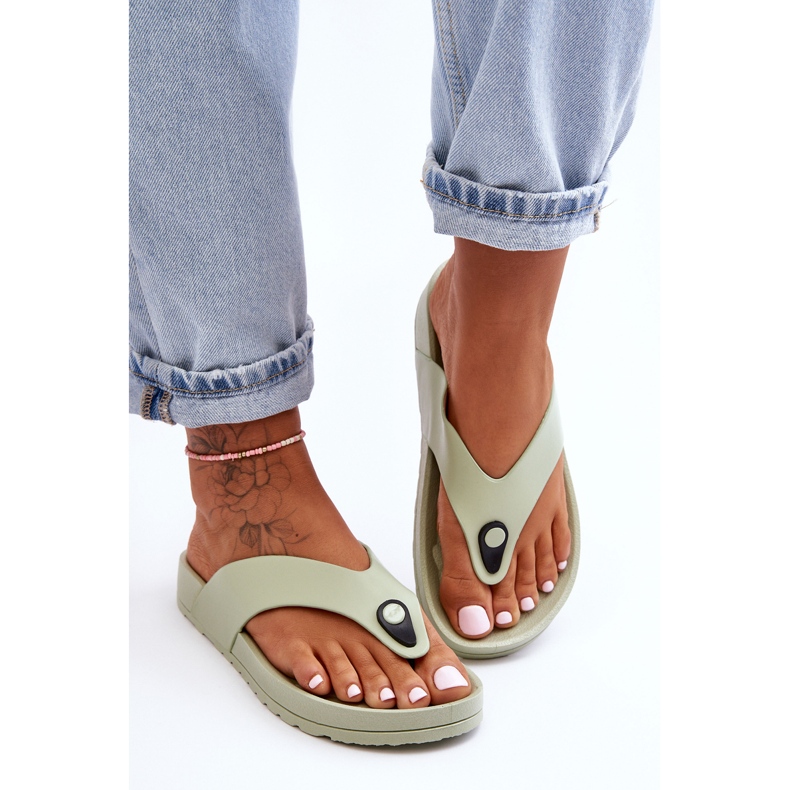 Tongs Plateforme Femme Vert Bellitta 1