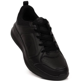 Chaussures de sport en cuir noir American Club M AM923 le noir 1