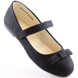 Ballerines velcro eVento Jr EVE407C noir le noir 1