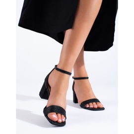 Sandales à talons noires Shelovet le noir 2