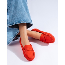 Mocassins en daim orange pour femmes de Shelovet 1 Mocassins en daim orange pour femmes de Shelovet 1