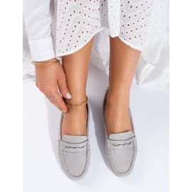 Mocassins en daim gris pour femmes de Shelovet 2 Mocassins en daim gris pour femmes de Shelovet 2