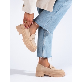 Mocassins en daim beige pour femmes de Shelovet 1