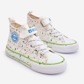 Baskets à motifs Big Star pour enfants LL374049 Blanc blanche 1