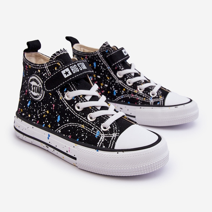 Baskets à motifs pour enfants Big Star LL374050 Noir 1