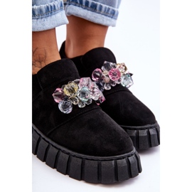 PS1 Chaussures de sport à enfiler à la mode avec décoration de désir noir 2