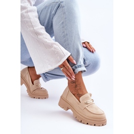 PS1 Mocassins à enfiler en daim pour femmes Beige Pure Love 1
