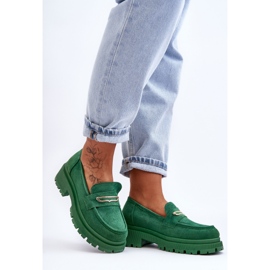 PS1 Mocassins à enfiler en daim pour femmes Vert Pure Love 3