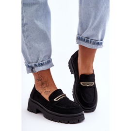 PS1 Mocassins à enfiler en daim pour femmes Noir Pure Love le noir 1