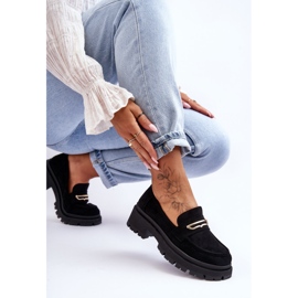 PS1 Mocassins à enfiler en daim pour femmes Noir Pure Love le noir 3