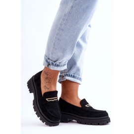 PS1 Mocassins à enfiler en daim pour femmes Noir Pure Love le noir 4