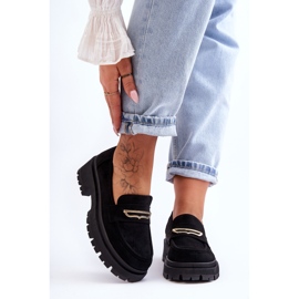 PS1 Mocassins à enfiler en daim pour femmes Noir Pure Love le noir 5