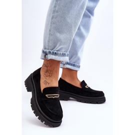 PS1 Mocassins à enfiler en daim pour femmes Noir Pure Love le noir 6