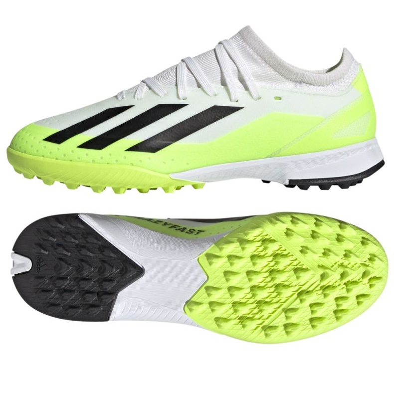 Adidas X Crazyfast.3 Tf Jr IE1568 chaussures de football blanche blanche 1 Adidas X Crazyfast.3 Tf Jr IE1568 chaussures de football blanche blanche 1