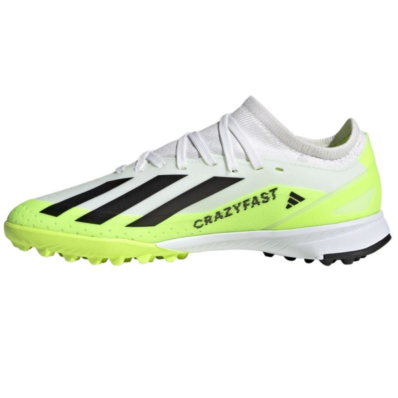 Adidas X Crazyfast.3 Tf Jr IE1568 chaussures de football blanche blanche 2 Adidas X Crazyfast.3 Tf Jr IE1568 chaussures de football blanche blanche 2