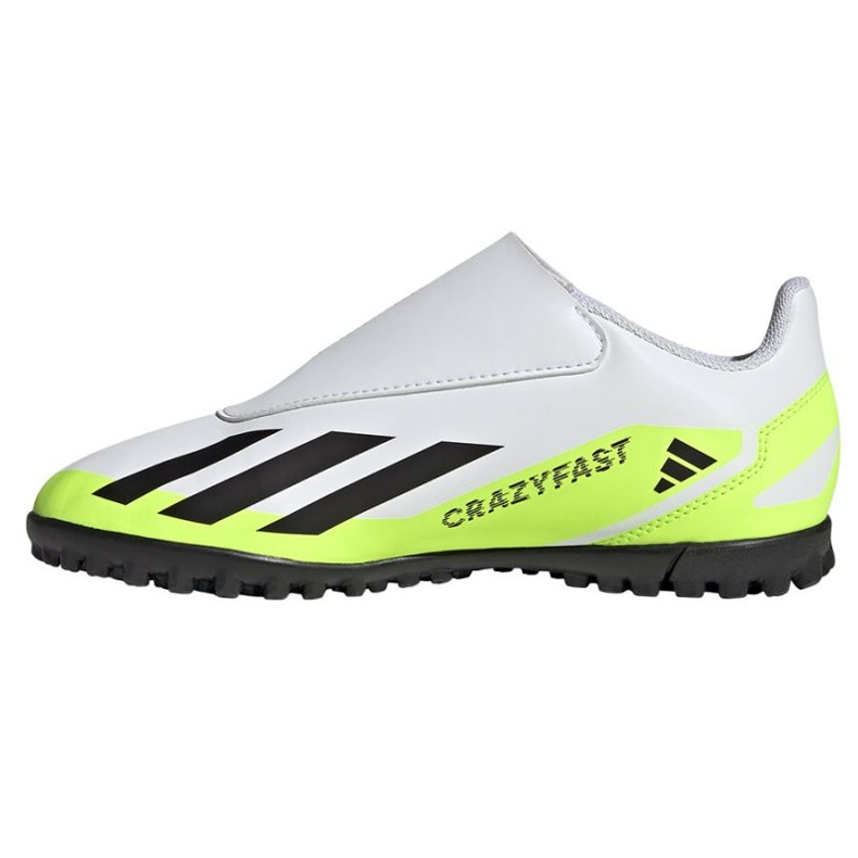 Adidas X Crazyfast.4 Vel Tf Jr IE4060 chaussures de football blanche blanche 1 Adidas X Crazyfast.4 Vel Tf Jr IE4060 chaussures de football blanche blanche 1