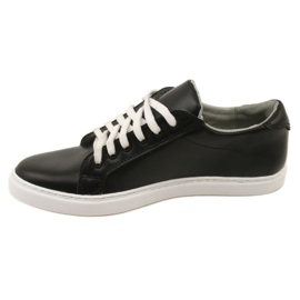 Vriston Baskets en cuir masculin noir 2