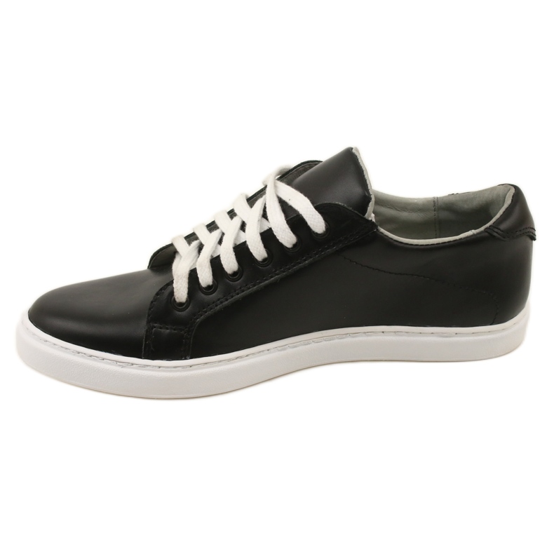 Vriston Baskets en cuir masculin noir le noir 2
