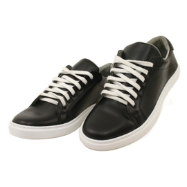 Vriston Baskets en cuir masculin noir 3