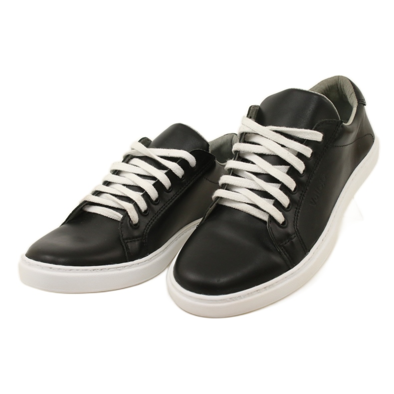 Vriston Baskets en cuir masculin noir le noir 3