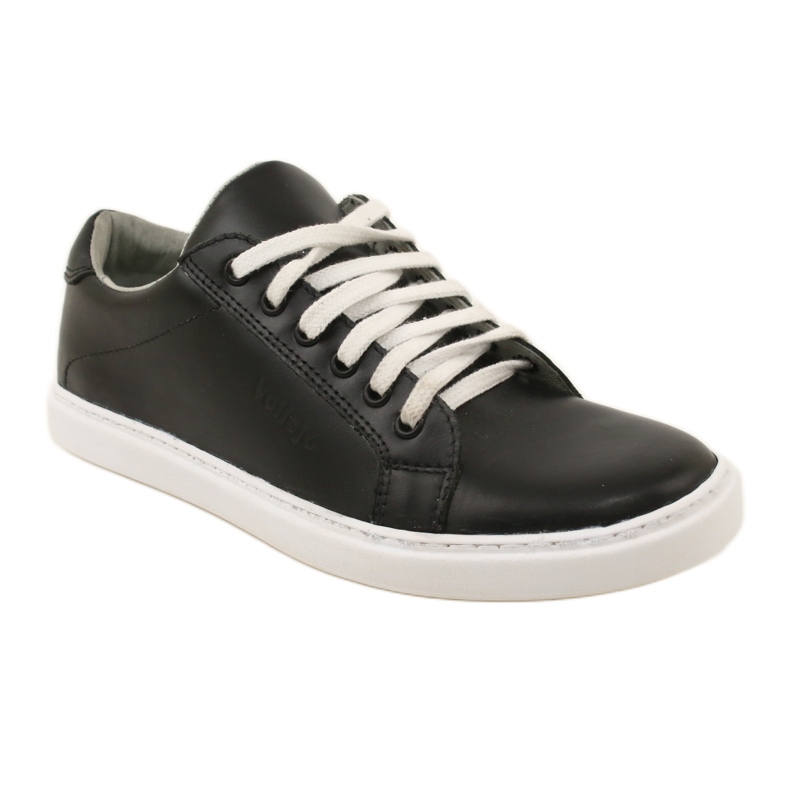 Vriston Baskets en cuir masculin noir le noir 1