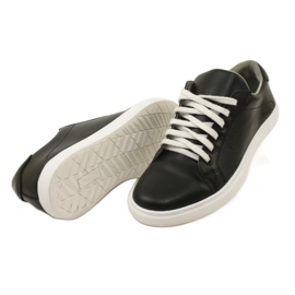 Vriston Baskets en cuir masculin noir 4