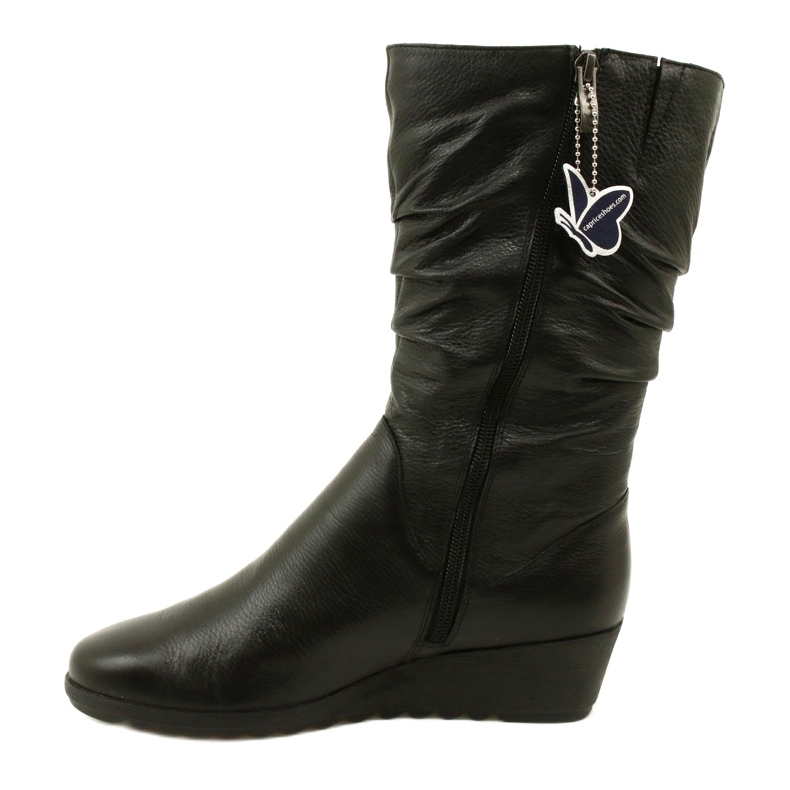Caprice Walking On Air bottes compensées courtes 25417-41 022 le noir 1