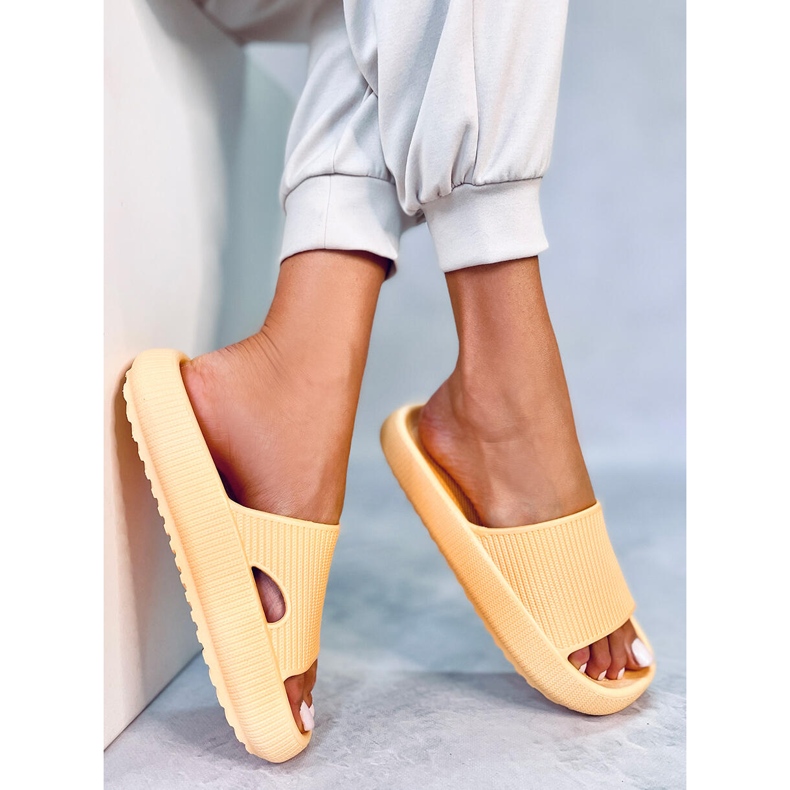 Pantoufles d'oreiller jaunes Yang 1