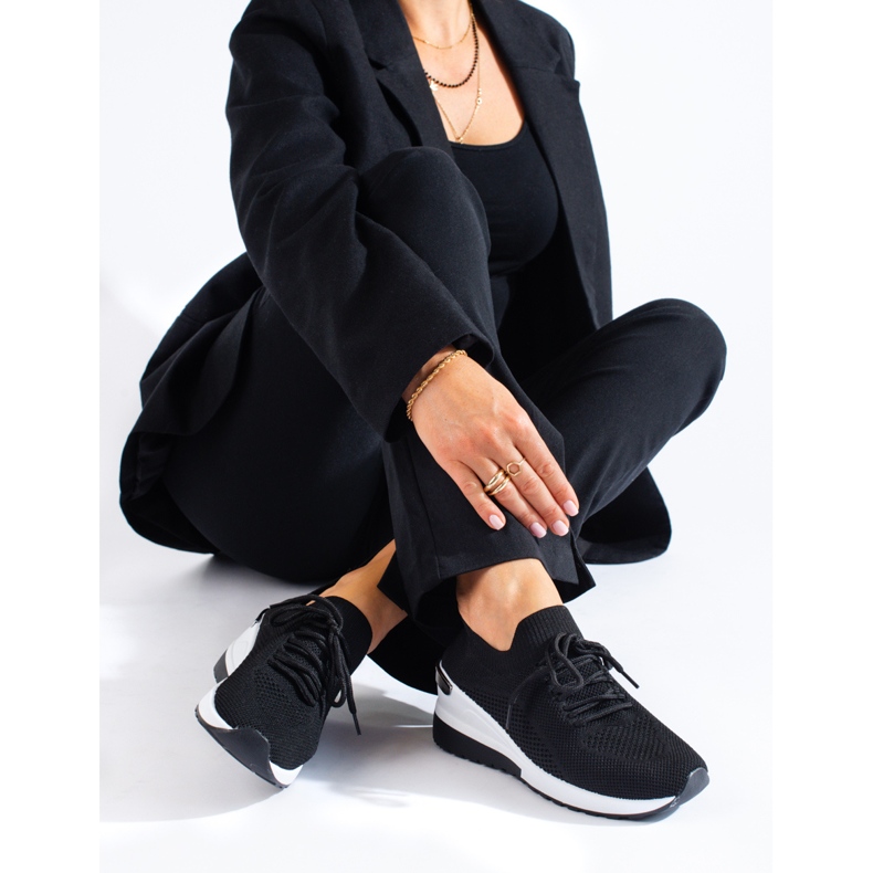 SHELOVET Baskets de sport noires 1