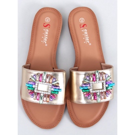Claquettes en pierre de couleur or Lowell d'or 1