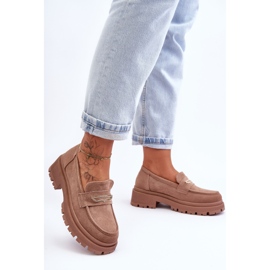 PS1 Mocassins à enfiler en daim pour femme beige foncé Pure Love 1