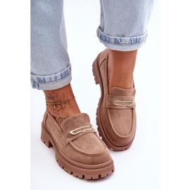 PS1 Mocassins à enfiler en daim pour femme beige foncé Pure Love 2