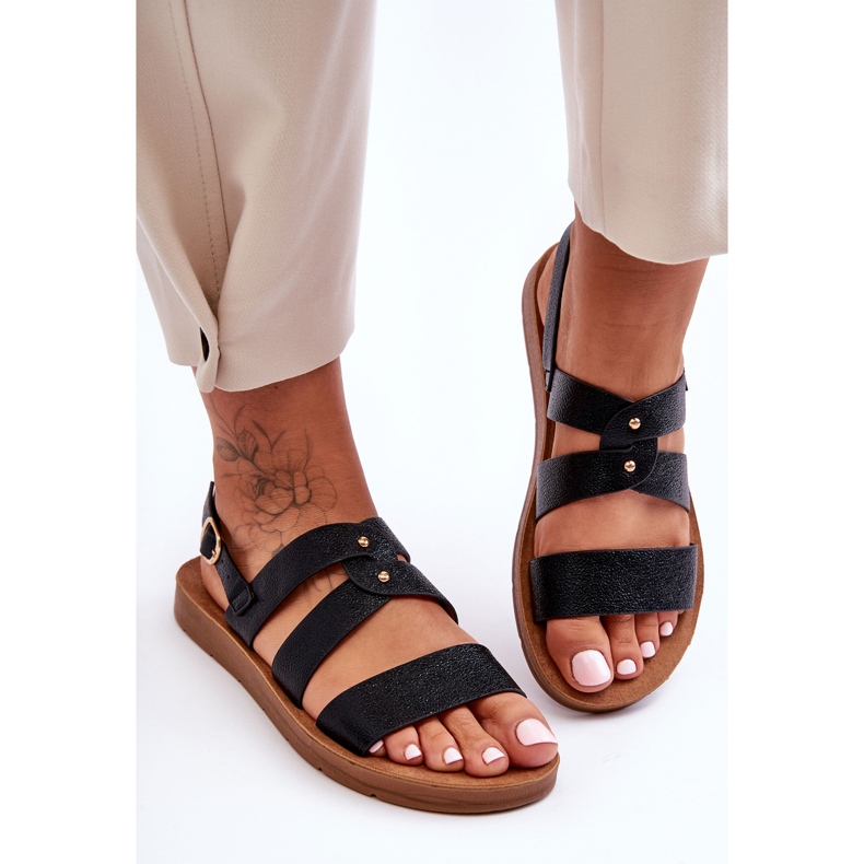 PG1 Sandales brillantes pour femmes Catalia noires le noir 2