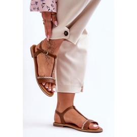 Sandales Penna Cubic Zirconia marron femme brun 1 Sandales Penna Cubic Zirconia marron femme brun 1