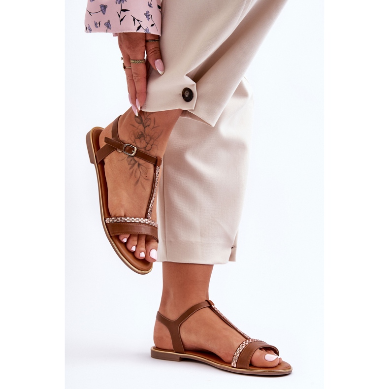 Sandales Penna Cubic Zirconia marron femme brun 1 Sandales Penna Cubic Zirconia marron femme brun 1