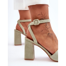 Sandales à talons hauts en daim vert Harriet 4