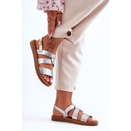 PG1 Sandales à Paillettes pour Femme Silver Catalia argent 2