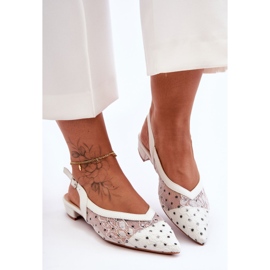 PG1 Ballerines à pois pour femme Blanc Adore 2