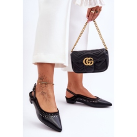 PG1 Ballerines En Cuir Avec Clous Noir Laroshe le noir 6