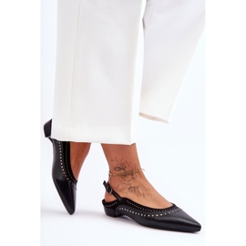 PG1 Ballerines En Cuir Avec Clous Noir Laroshe 2
