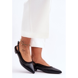 PG1 Ballerines En Cuir Avec Clous Noir Laroshe le noir 5