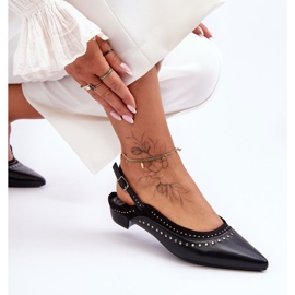 PG1 Ballerines En Cuir Avec Clous Noir Laroshe le noir 3