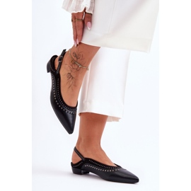PG1 Ballerines En Cuir Avec Clous Noir Laroshe le noir 7