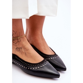PG1 Ballerines En Cuir Avec Clous Noir Laroshe le noir 4