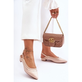 PG1 Ballerines en cuir à clous beiges Laroshe 5