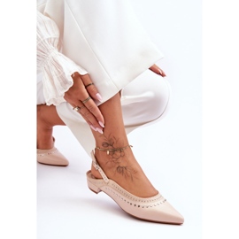 PG1 Ballerines en cuir à clous beiges Laroshe 2
