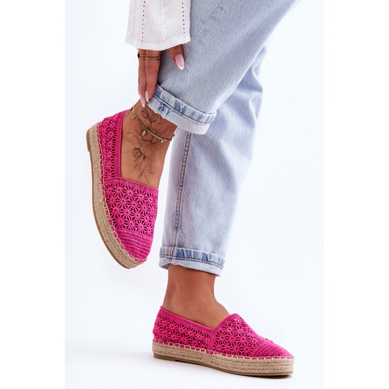 PG1 Espadrilles Ajourées Femme Rose One Lover 2