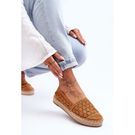 PG1 Espadrilles Femme Camel One Lover Ajourées brun 4