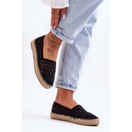 PG1 Espadrilles Ajourées Femme Noir One Lover le noir 1