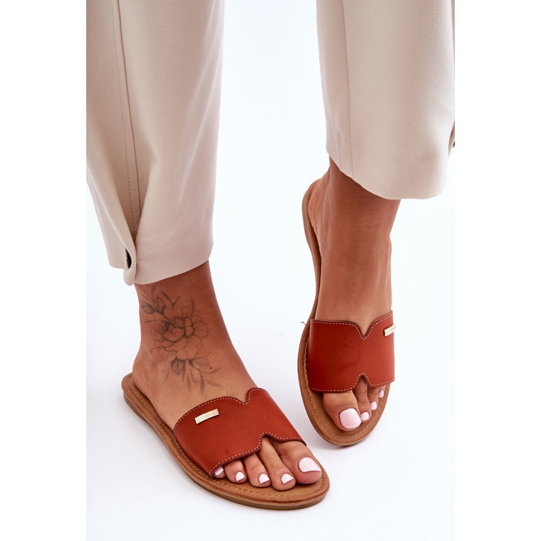 Sandales Talons Plats Confortables Femme Marron Coraline brun 1